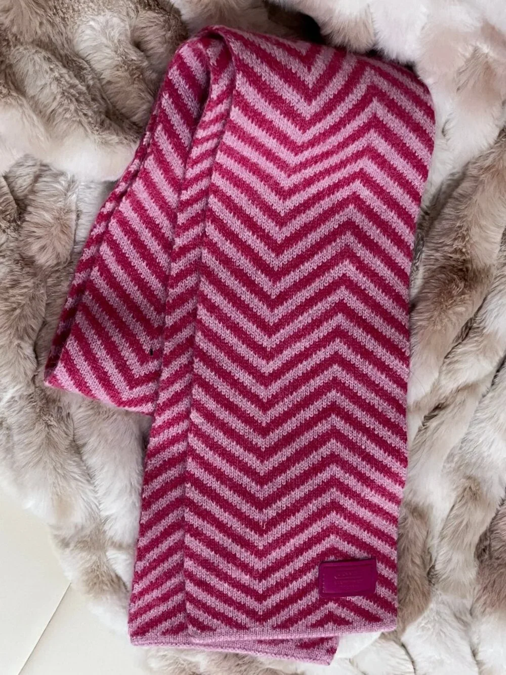 Like new! COACH Pink Winter Scarf